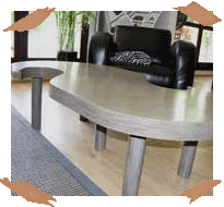 table en carton, mobilier en carton.