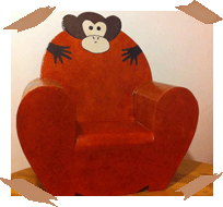 fauteuil en carton, meubles en carton.