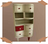 rangement en carton, commode carton.